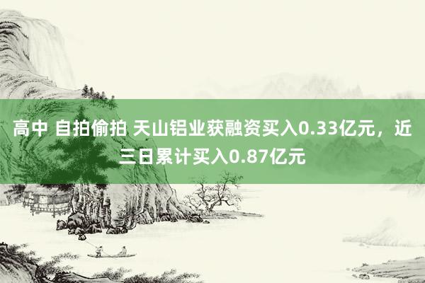 高中 自拍偷拍 天山铝业获融资买入0.33亿元，近三日累计买入0.87亿元