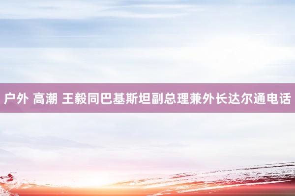 户外 高潮 王毅同巴基斯坦副总理兼外长达尔通电话