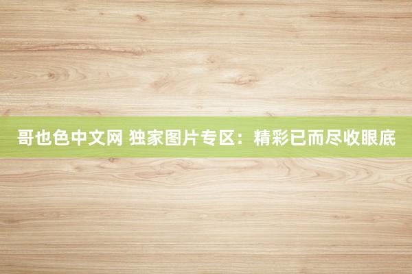 哥也色中文网 独家图片专区：精彩已而尽收眼底